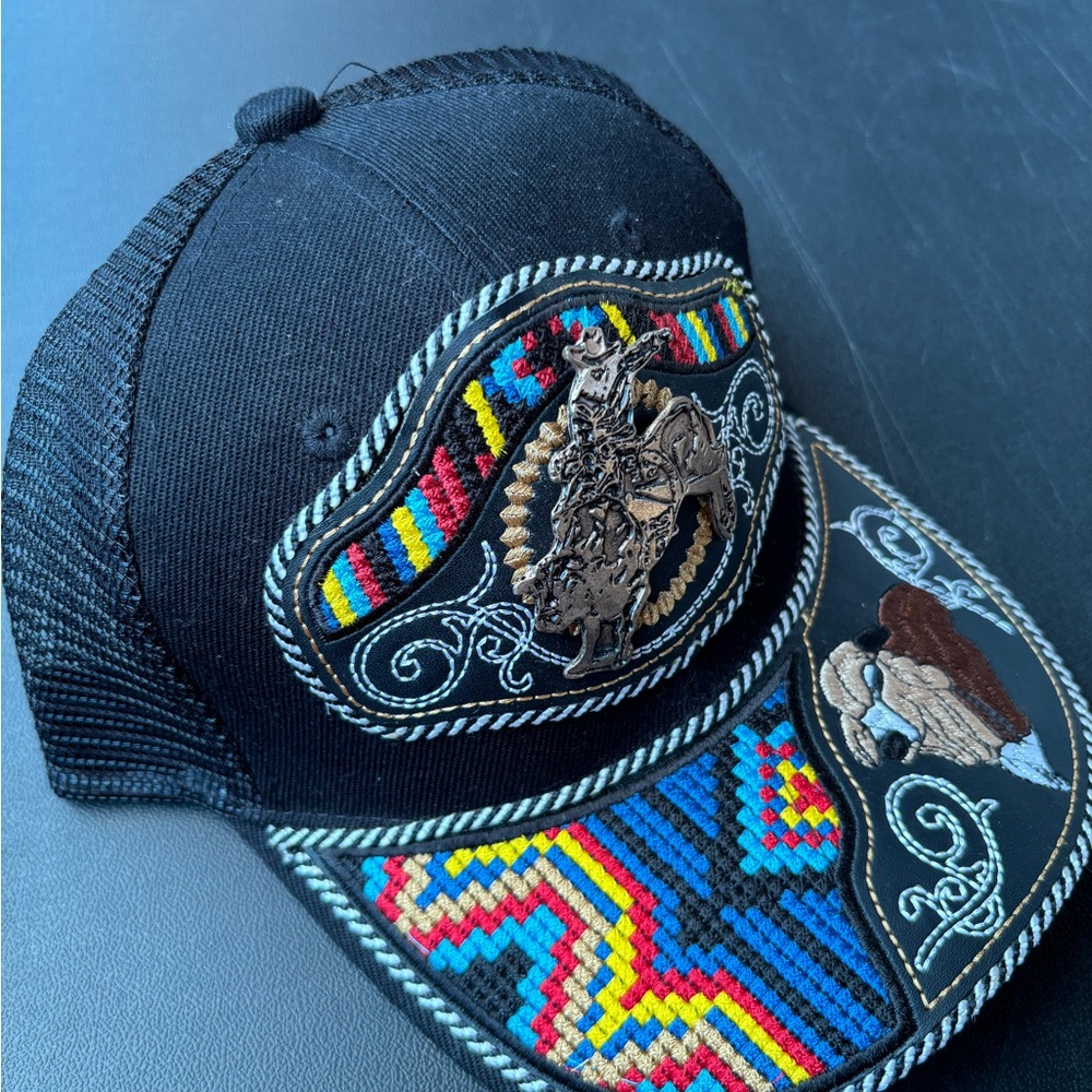 Colorful Embroidered Rodeo Cap - Picture 3 of 3
